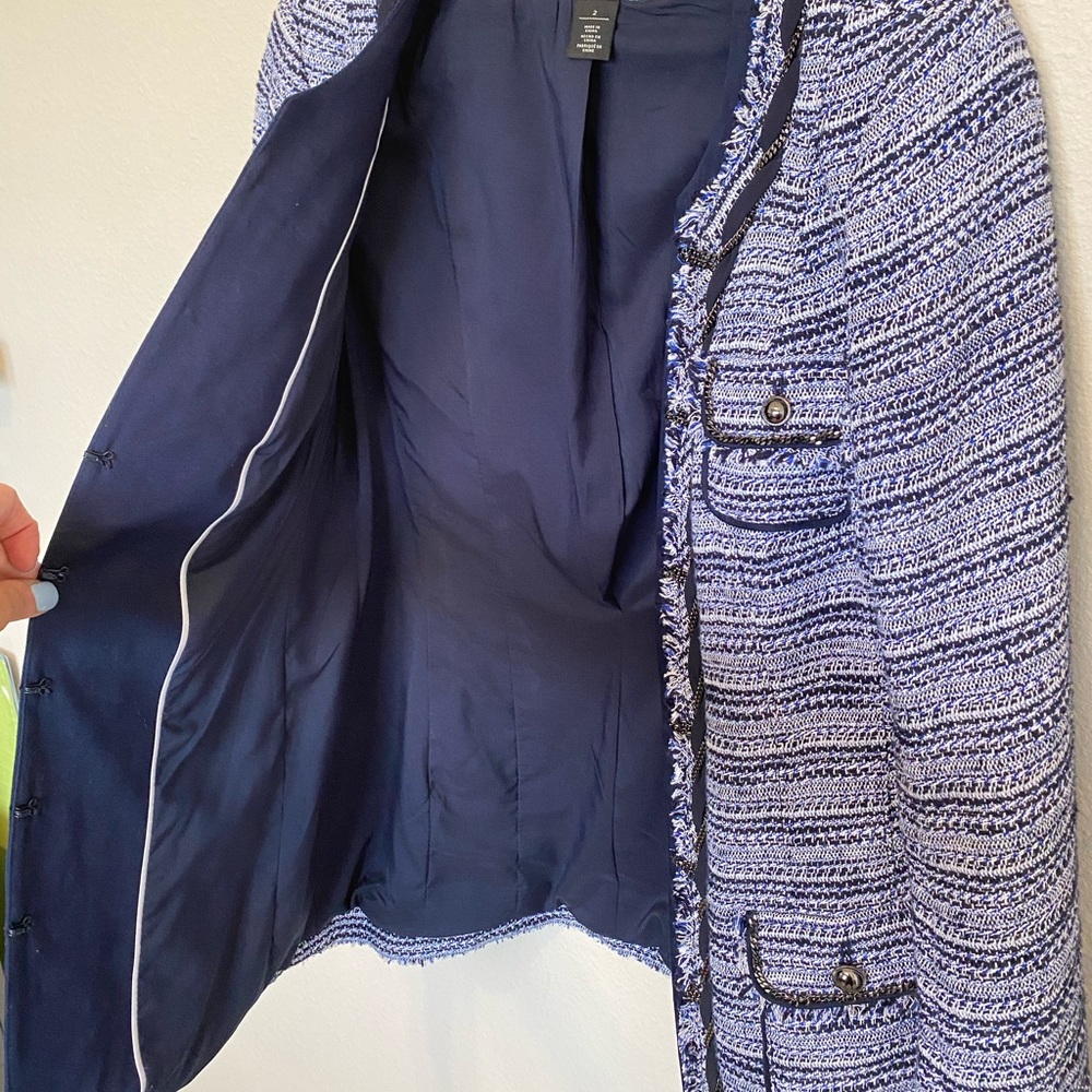 NWOT White House black market Blue Jacket Size 2 - Picture 6 of 15